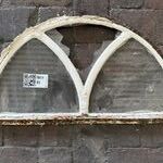 Halfrond stalraam, Historisch, wit/roest, 60 cm breed
