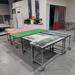 6x Diverse verrijdbare werktafels