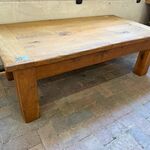 Eikenhouten salontafel, Rustieke uitvoering, naturel eiken / lichtbrui