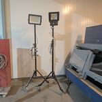 2x Ledlamp op verrijdbaar statief