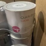 Ca. 20x Blikken verf  quick dry gloss, B&Q, wit