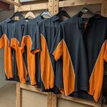 5x Poloshirt werkkleding / acive wear Gamegear track, zwart oranje, mt