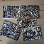 Ca. 10x Fleece col sjaal dames, diverse prints, 28 x 75 cm
