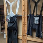 2x Fietsbroek met zeem RH+, zwart / wit, mt L