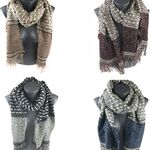 8x Wintersjaal, diverse kleuren, 180 x 60 cm