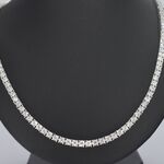 Witgouden collier met diamanten 3.50 carat