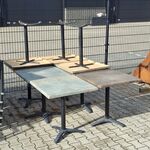9x Horecatafel met zwart onderstel