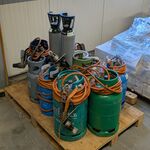 Partij diverse gasflessen