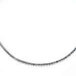 Tenniscollier met natuurlijke zwarte diamanten