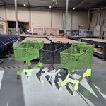 3x Kunststof winkelwagen