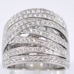 Witgouden design ring met briljanten diamanten