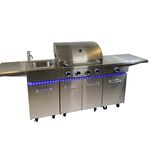 Gasbarbecue Vonato RVS Keuken Grill Chef 4 Mat geborsteld RVS – Hooggl