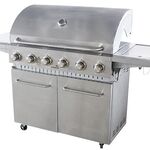 Gasbarbecue Vonato RVS Traditionele Grill Elite 6 Zilverkleurig, RVS (