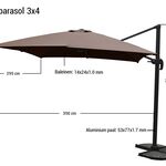 Parasol Paralux Caviero Zwart