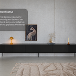Tv-meubel incl. frame zwart, RAAT, Halm 300, Zwart