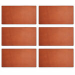 6x Served with Style leren placemats, camel