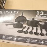 2x Pannenset Marblex, zwart