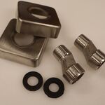 Ca. 16x Vervangingsonderdelen, chroom