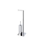 2x WC-standaard met toiletrolhouder en toiletborstel Aquasanit, QV086D