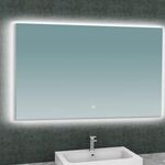 Badkamerspiegel met LED en verwarming Wiesbaden, Soul, zilver