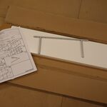 8x Wandplank met handdoekhouder, wit
