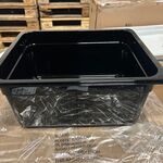 36x Zwarte gastronoombak GN 1/2 150 mm diep polycarbonaat Vogue