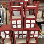 17x Retro bijzettafel