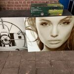 2x Glazen wanddecoratie met fotografische prints