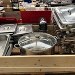 Partij horeca artikelen w.o. gastronoom bakken, chafing dishes, deksel