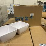480x Vierkante melamine schaaltjes 12,5 x 12,5 cm