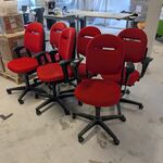 6x Bureaustoel, Rood