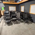 Ca. 36x Diverse bureaustoelen, HAG, Zwart