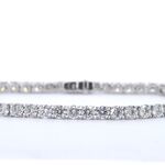 Witgouden tennisarmband met briljant geslepen diamanten