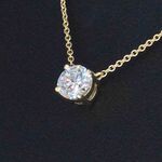 Gouden halsketting met een Briljant geslepen diamant van 0.50 carat
