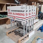5x Bedrijfsnaambord met 5x kunststof voet