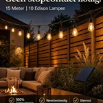 1 Solar Prikkabel  – Warm Witte Buitenverlichting voor Tuin & Overkapp