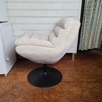 Draaifauteuil, ribfluweel, Dutchbone, beige