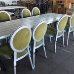 2x Restaurant table with 8x chair