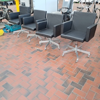 4x Design bureaustoel, Lensvelt, zwart