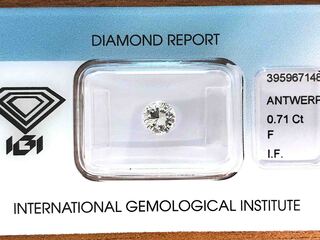 Diamant – 0.71 carat echte natuurlijke “Star of Amsterdam” diamant (ge