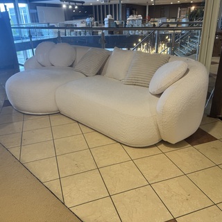 Hoekbank met lounge Wit