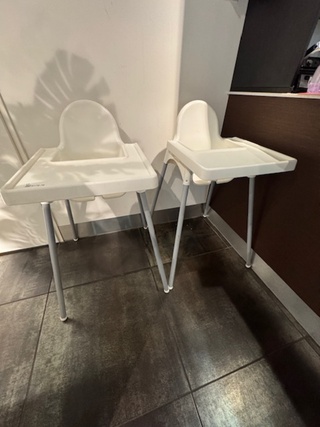 2x Kinderstoel, Ikea, Wit