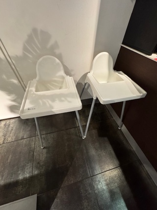 2x Kinderstoel, Ikea, Wit