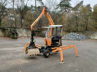 Grafdelver – graafmachine, Boki, 2551 inclusief transport aanhanger, 2