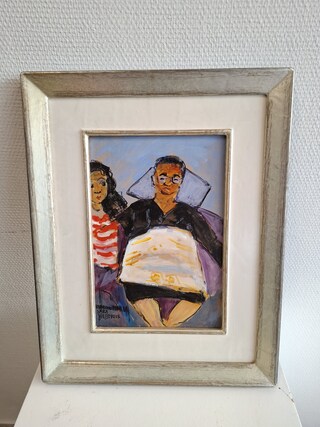 Acryl schilderij, Maya Wildevuur (1944-2023), Mama Maria