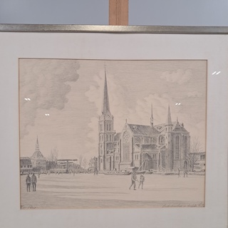 Afbeelding in lijst, F.P. Anguita, Leidschendam in de winter I, 1982