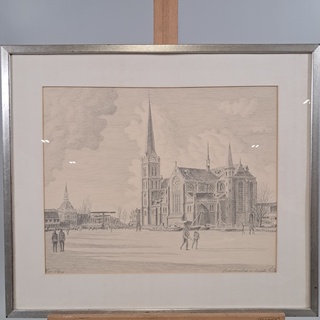 Afbeelding in lijst, F.P. Anguita, Leidschendam in de winter I, 1982