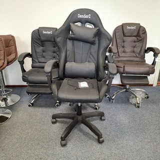 Bureau-/gamestoel met RGB verlichting, Zwart