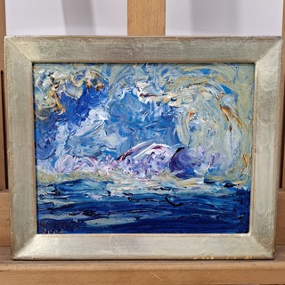 Acryl schilderij, Maya Wildevuur, Wolken, 2003