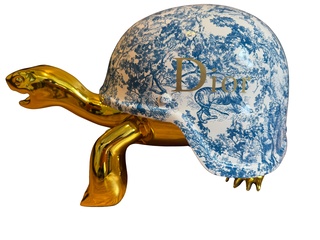 Schildpad beeld “Dior”, Lior24, Blauw